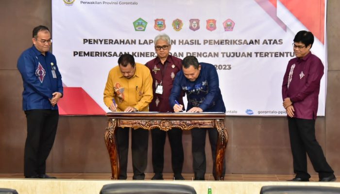 BPK RI Perwakilan Gorontalo Serahkan LHP Semester II Tahun 2023