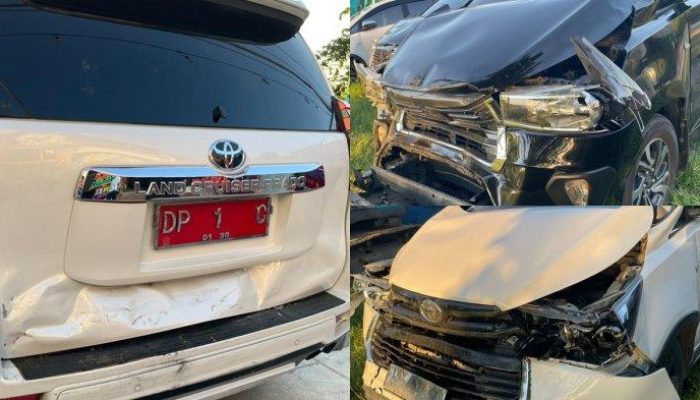 Iring-Iringan Bupati Sidrap Alami Kecelakaan Beruntun, Jalan Rusak Diduga Jadi Salah Satu Penyebab