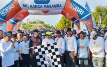 Bupati Luwu Utara Lepas Ribuan Peserta Jalan Santai HUT ke-26