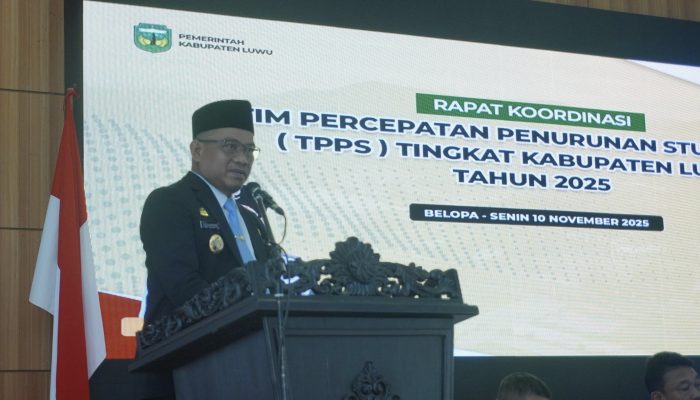 Bupati Luwu Buka Rakor Tim Percepatan Penurunan Stunting Tahun 2025