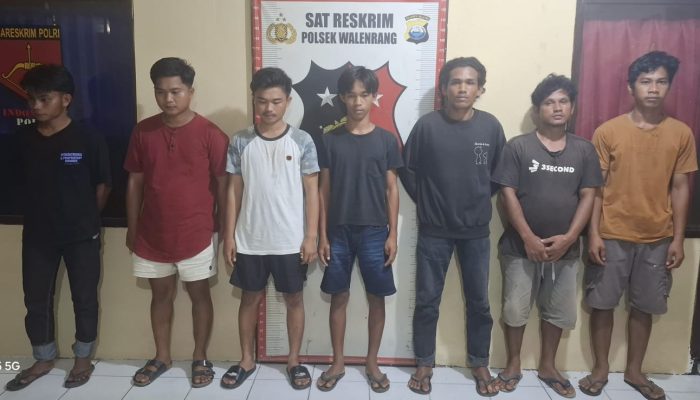 Polres Luwu Amankan 7 Terduga Pelaku Penganiayaan dan Perusakan Kendaraan di Walenrang Utara