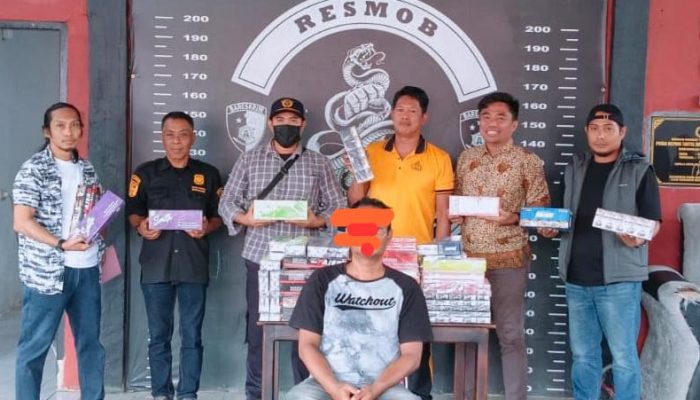 Polisi Gerebek Toko di Baebunta, 1.207 Bungkus Rokok Ilegal Disita