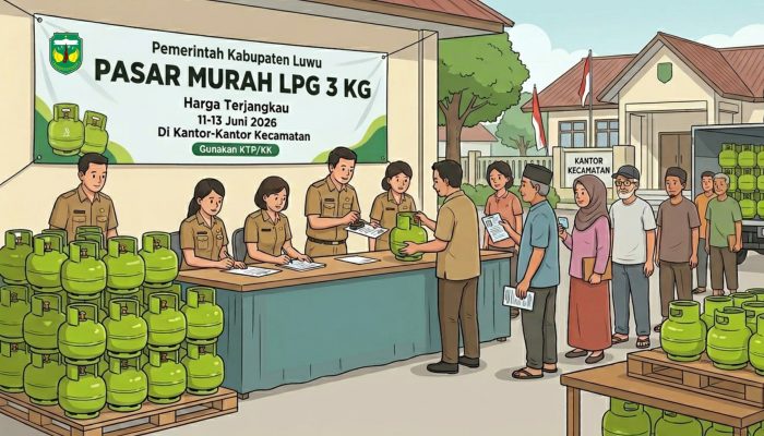 Pemkab Luwu Pastikan Pasokan LPG 3 Kg Aman Lewat Program Pasar Murah